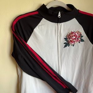The Childrens Place Girls Track Jacket Rose Sequins Size 10-12